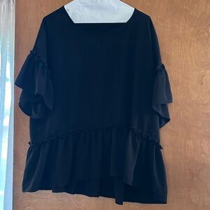 Entro Black Ruffle Blouse